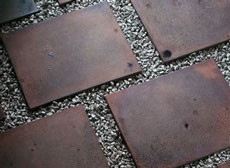 うす釉のタイル