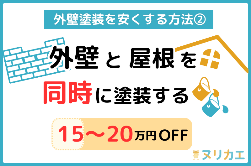 外壁塗装を安くする方法:外壁と屋根を同時に塗装する