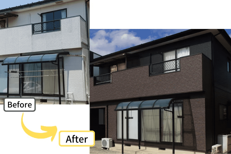 ブリックなイメージの張り替え事例